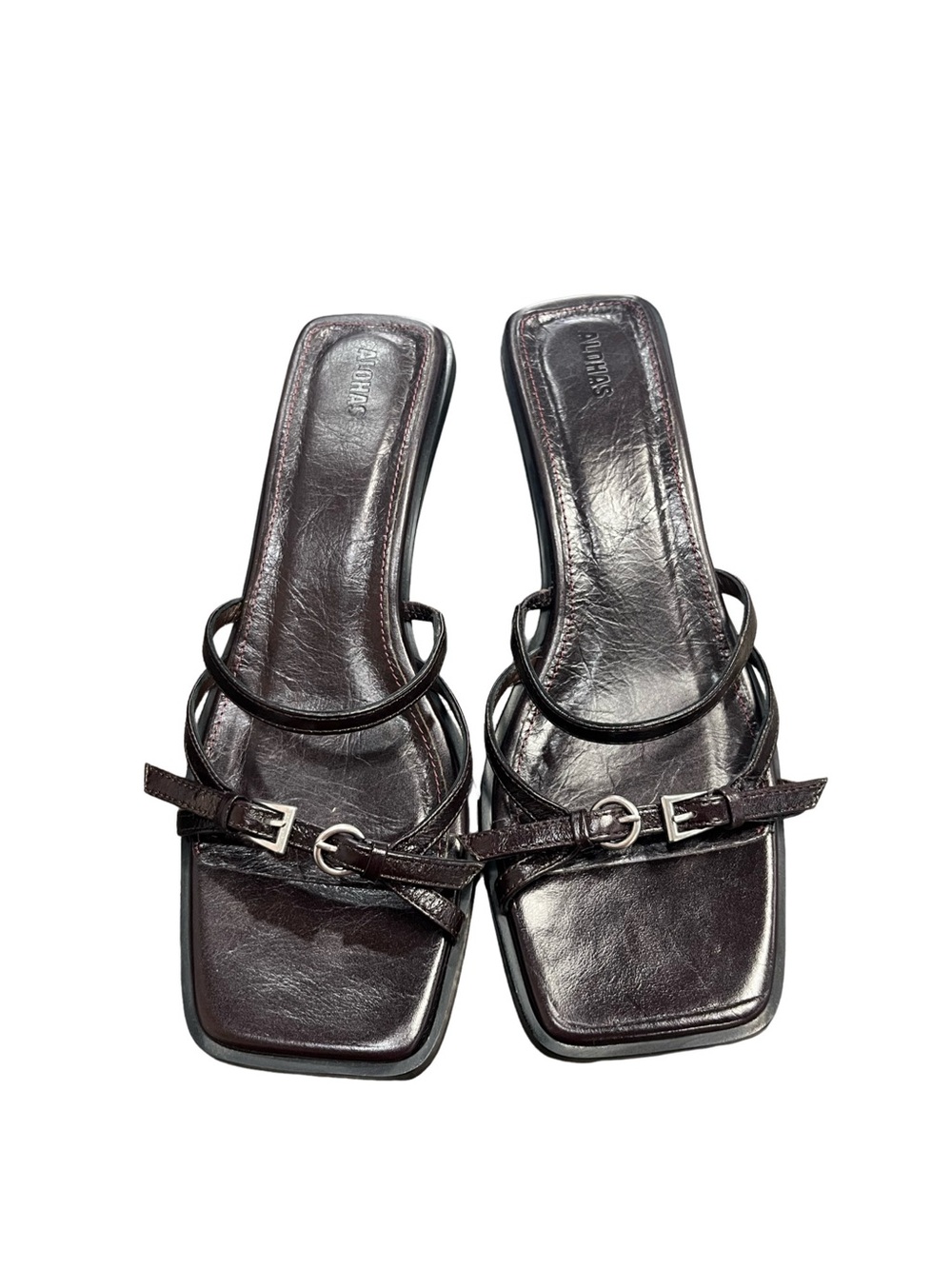 Alohas Liko Rift Dark Brown Leather Sandals - Picture 4 of 6